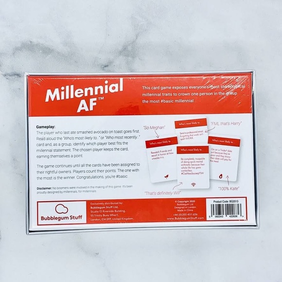 “Millennial Af” Card Game - Picture 2 of 2